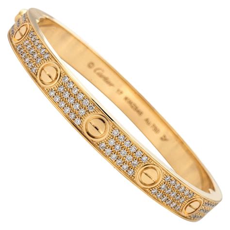 cartier with diamonds bracelet|cartier 750 bracelet with diamonds.